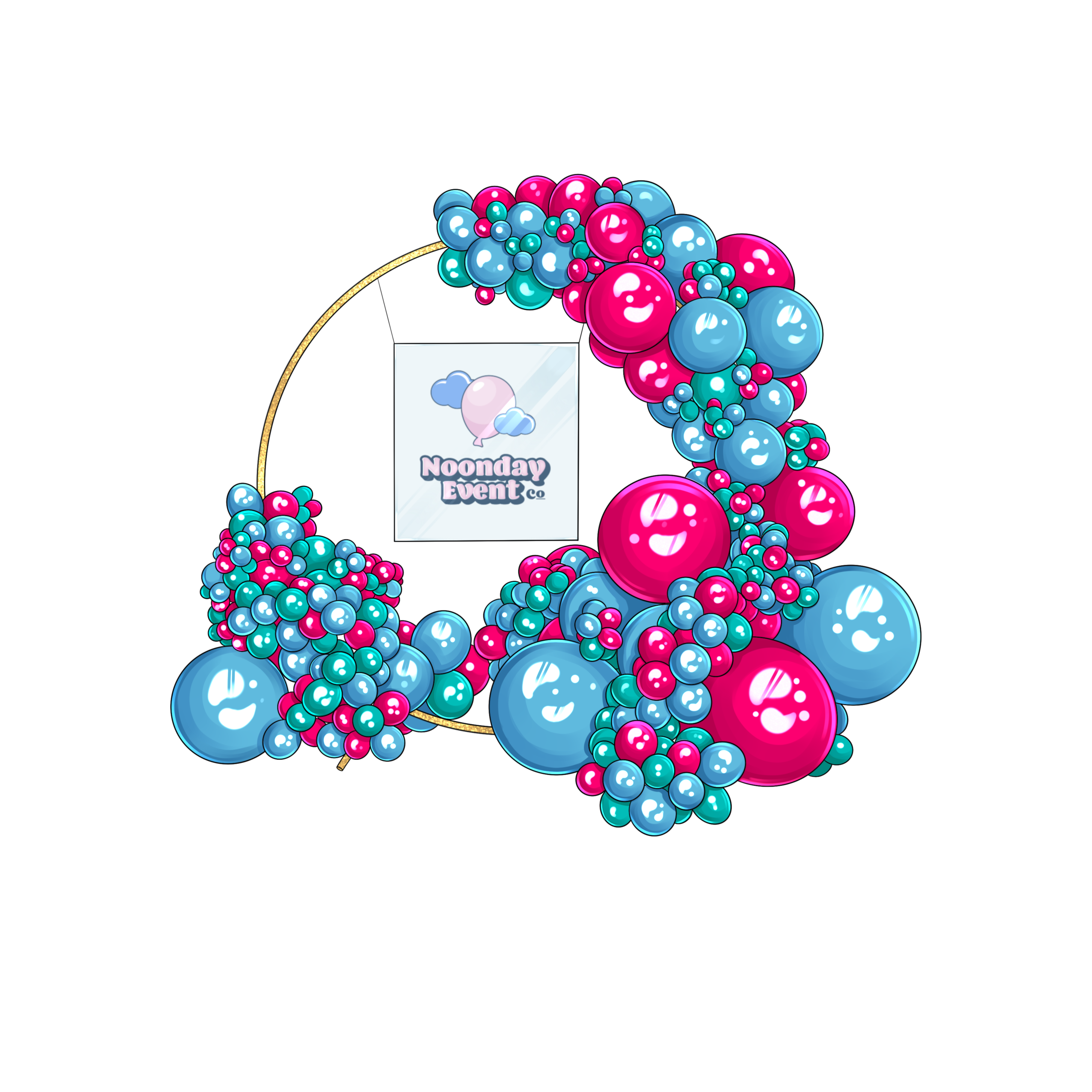 Corporate - Branded Circle Frame